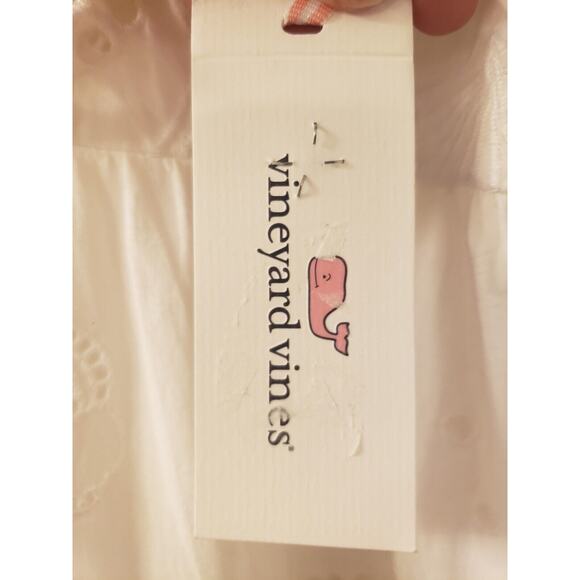 Vineyard Vines Seashell Eyelet Midi Dress White Lace Ruffle Size 14 NWT - Picture 11 of 13